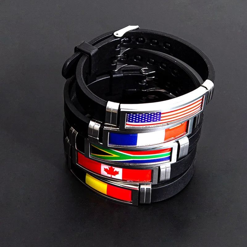 Bracelet Drapeau National Réglable - Accessoire Style & Support