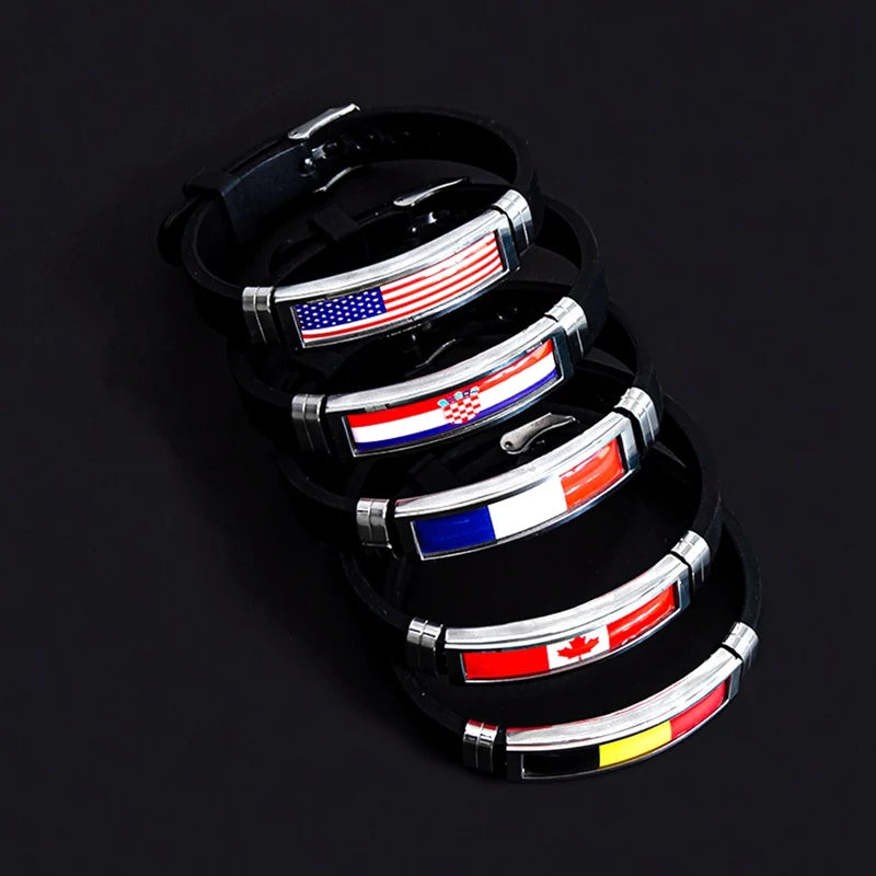 Bracelet Drapeau National Réglable - Accessoire Style & Support