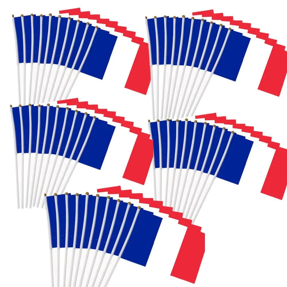 Drapeaux France Bleu Blanc Rouge — Lot de 5 | 14x21cm
