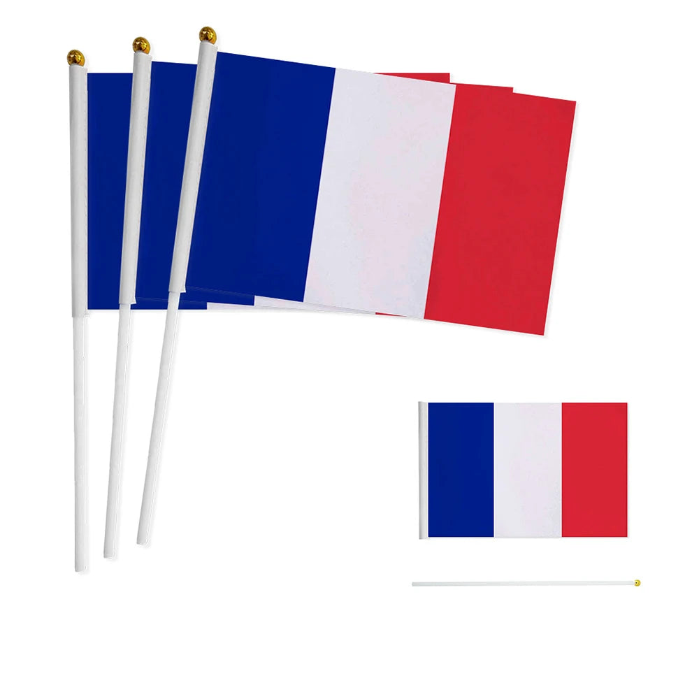 Drapeaux France Bleu Blanc Rouge — Lot de 5 | 14x21cm